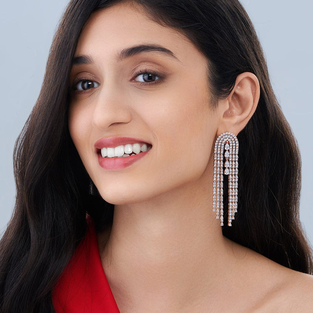 Trendy black long earrings for girls latest designer long earrings for  party - MemsaabFashions
